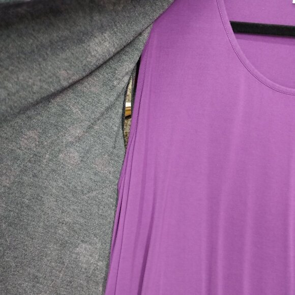3129 Size XL Esenchel Purple Sleeveless Tunic and Vest. - Picture 3 of 6